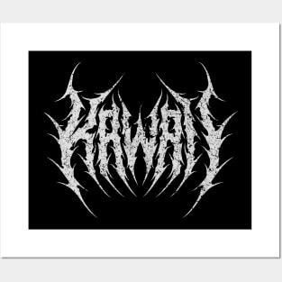 "kawai" metal font Posters and Art